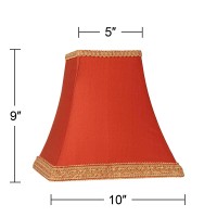 Rust Small Square Sided Lamp Shade 5