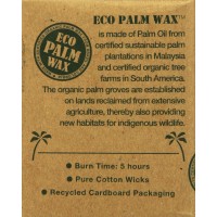 Eco Palm Wax contains no synthetic petrochemical additives The chemical compatibility of Eco Palm Wax allows higher scent concentrations compared with beeswax paraffin or soy candles Natural scents release better in palm wax because of their similar chemi