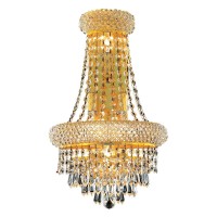 This classic44 elegant empire series is flowing with symmetry creating a dramatic explosion of brilliance Primo is a dynamic collection of chandeliers that add decorative drama to any settingFeaturesFinish goldcrystal trim Royal cutcrystal color crystal 4