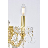 Product DescriptionElegant Lighting 2800W2G Maria Theresa 2Light Crystal Wall Sconce Finished in Gold with Clear CrystalsElegant Lighting 2800W2G FeaturesBase Finish Gold with Clear CrystalChoose from Royal Cut Elegant Cut Swarovski Spectra or Swarovski E