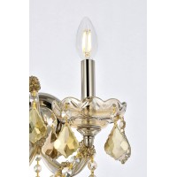 Product DescriptionElegant Lighting 2800W2CGT Maria Theresa 2Light Crystal Wall Sconce Finished in Chrome with Smoky Golden Teak Crystals Elegant Lighting 2800W2CGT Features Base Finish Chrome with Smoky Golden Teak Crystal Choose from Royal Cut or Swarov