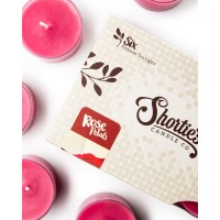 Rose Petals Premium Tealight Candles Highly Scented With Essential Oils 6 Pink Tea Lights Beautiful Candlelight Made In