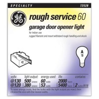 From the ManufacturerGE 60Watt Garage Door Opener A19 72529 GEs specialty bulbs offer innovative solutions for a variety of lighting needs The GE Garage Door Opener Light is designed with a rugged filament that withstands vibration better than regular lig