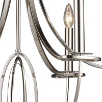 Dione 25'' Wide 6-Light Chandelier - Polished Nickel