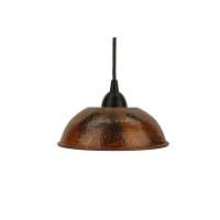 Premier Copper Products L200Db 8-1/2-Inch Hand Hammered Copper Dome Pendant Light, Oil Rubbed Bronze