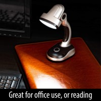 Mitakijapan Eldsklt Led Desk Lamp 12Bulb Batteryoperated Table Light For Home Office Silverblack