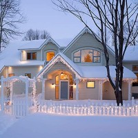 Kringle Traditions 85 Ft 150 Clear Icicle Lights - White Wire, Indooroutdoor Christmas Lights, Outdoor Holiday Icicle Lights