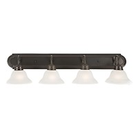 Design House 517714 Millbridge Vanity Light Dimmable With Frosted Glass For Above Bathroom Mirror 4 Oil Rubbed Bronze