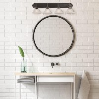 Design House 517714 Millbridge Vanity Light Dimmable With Frosted Glass For Above Bathroom Mirror 4 Oil Rubbed Bronze