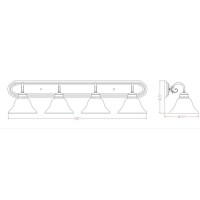 Design House 517714 Millbridge Vanity Light Dimmable With Frosted Glass For Above Bathroom Mirror 4 Oil Rubbed Bronze