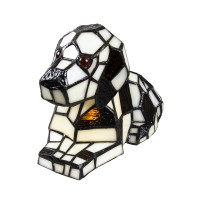 Dale Tiffany Ta100858 Spot Dog Accent Lamp, Art Glass Shade