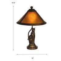 Dale Tiffany Ta90197 Ginger Mica Accent Lamp, Antique Bronze 17.00X10.00X10.00