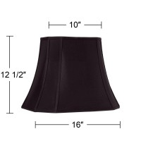 Black Oblong Cut Corner Medium Lamp Shade 10