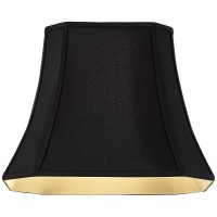 Black Oblong Cut Corner Medium Lamp Shade 10