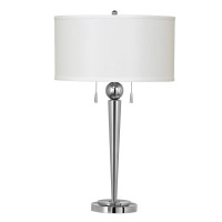 BO2007TB60W X 2 Messina metal table lamp with pull chain switch Dimension H 28 12 B 7Cubic FtPC 254Weight 100FinishColor ChromeUPC Number 020193060742