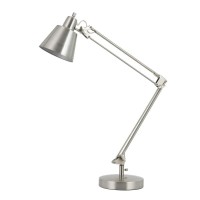 Cal Lighting BO2165TBBS Transitional One Light Table Lamp from Udbina collection in Pewter Nickel Silver finish 2350 inches One Light Table Lamp from the Udbina collection Transitional One Light Table Lamp from Udbina collection in Brushed Steel finish 23