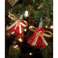 Set Of 30 Red Musical Bell Christmas Lights With 7 Functions #Es62-937