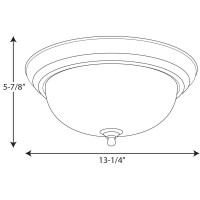 Progress Lighting P3925-09 Close-To-Ceiling, Nickel