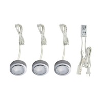 Alico Industries Mz413-5-16-K Zee-Puk Collection 3-Light Complete Kit, Stainless Steel Finish With Frosted Lens