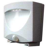 Battery-Powered Motion-Activated Outdoor Night-Light In White