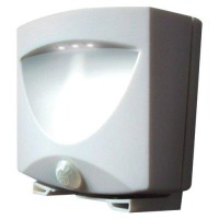 Battery-Powered Motion-Activated Outdoor Night-Light In White