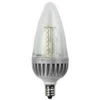 Lights Of America 2325Lede12-Lf3-24Fr 2-Watt Power Led B10 Flametip Light Bulb, Warm White