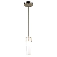 Plc Lighting 931 Sn 1 Light Polipo Collection Mini Pendant, Satin Nickel Finish