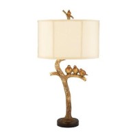 Dimond 93-052 Table Lamp, 11W X 17D X 31H, Gold Leaf/Black