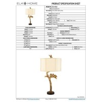 Dimond 93-052 Table Lamp, 11W X 17D X 31H, Gold Leaf/Black