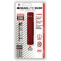 Maglite Xl50 Led 3-Cell Aaa Flashlight, Red