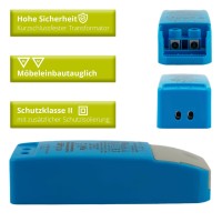 11.5 / Ac, 0 Bis 70W, Keine Mindestbelastung, Kein Led-Flimmern, Kein Transformator-Rauschen, Dimmable Led-Treiber Netzteil, Mr16 Gu5.3 Led Halogen, Ohne Mindestlast, 70Va (3Er Pack, Netzteil)