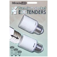 Miracle Led 605150 U.L. Listed Socket Extenders For Led Bulb, White, Medium