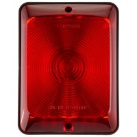 Bargman 34-86-101 Red Single Taillight (With Stop/Tail/Turn - Black Base)