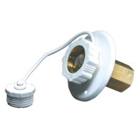 This Aqua Prosurface mount flange type Fresh Water Inlet comes in polar white