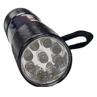 Show off your team pride with this NFL LED Flashlight by Team ProMark Each LED flashlight is decorated with a team colored logo and features 9 super bright LEDs and lasts up to 100000 hours It is made of tough waterresistant aluminum construction and incl