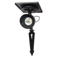 Gama Sonic Progressive Solar Outdoor Garden And Landscape Led Spotlight, Bright-White Led Gs-103 - Black Finish