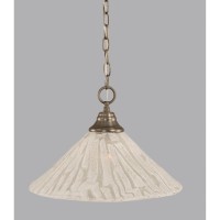 Chain Hung Pendant Shown In Brushed Nickel Finish With 16