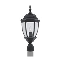 Designers Fountain 2436-Bk Tiverton Outdoor Post Lantern Light, Black