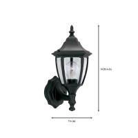 Designers Fountain 2462-Wh Builder Cast Aluminum Collection 1-Light Exterior Wall Lantern, White Finish With Clear Beveled Glass