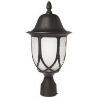 Designers Fountain 2866-Bk Capella Outdoor Post Lantern Light, 19.25In H, Black