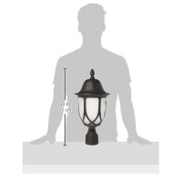 Designers Fountain 2866-Bk Capella Outdoor Post Lantern Light, 19.25In H, Black