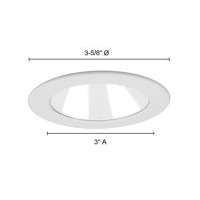 Jesco Lighting Tm302Chwh 3Inch Aperture Low Voltage Trim Recessed Light Adjustable Open Reflector Chrome Finish With White Tr