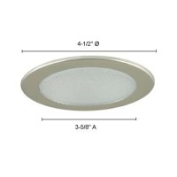 Jesco Lighting Tm412Wh 4Inch Aperture Low Voltage Trim Recessed Light Albalite Glass For Shower White Finish