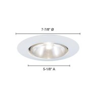 Jesco Lighting Tm601Wh 6Inch Aperture Line Voltage Trim Recessed Light Open Trim Ring White Finish