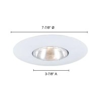 Jesco Lighting Tm602Wh 6Inch Aperture Line Voltage Trim Recessed Light Open Trim Ring White Finish