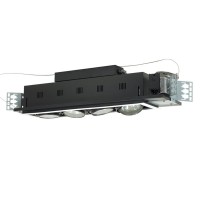 Jesco Lighting Mga1754Ewb Modulinear Directional Lighting For New Construction Double Gimbal Ar111 4Light Linear Black Inter