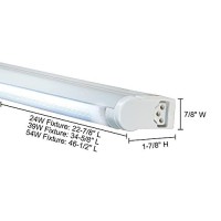 Jesco Lighting Sg5Aho2430W Sleek Plus Adjustable Grounded 24Watt High Output T5 Light Fixture 3000K Color White Finish