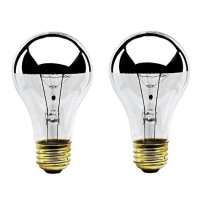 Bulbrite 60A19Hm Half Chrome 60W A Shape Bulb (2 Pack)