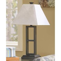 Signature Design By Ashley Deidra Modern 2775 Metal Table Lamp, 2 Count, Black Finish