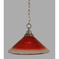 Chain Hung Pendant Shown In Brushed Nickel Finish With 16